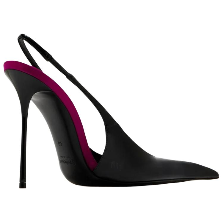 Женские туфли SAINT LAURENT AMALIA 11cm (черные) — фото 4