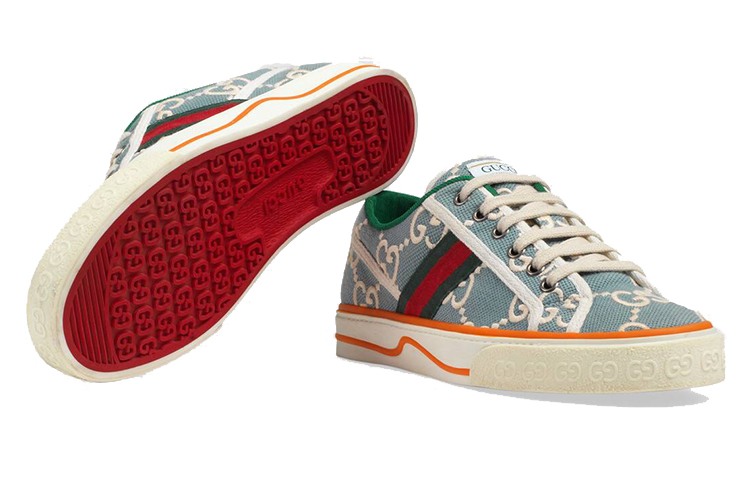 Кеды Gucci Tennis 1977 (светло-голубые) — фото 6