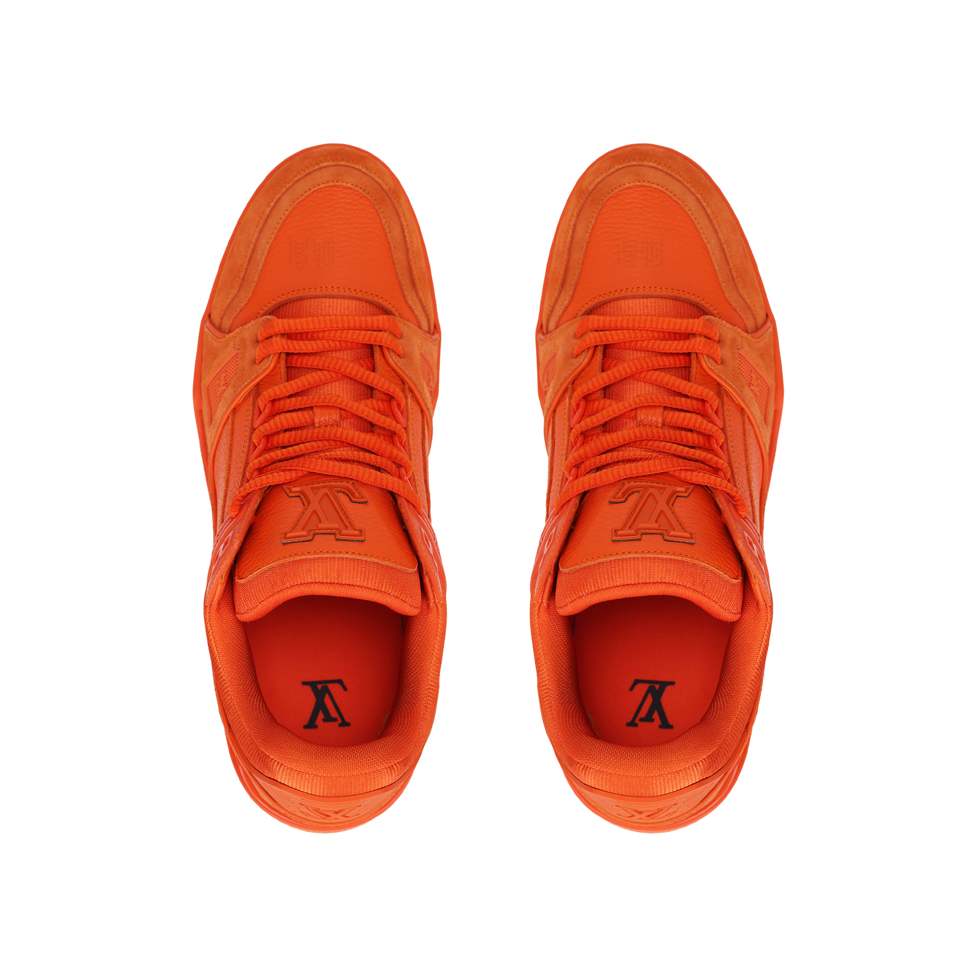 Мужские кроссовки Louis Vuitton Trainer MCA (оранжевые) — фото 3