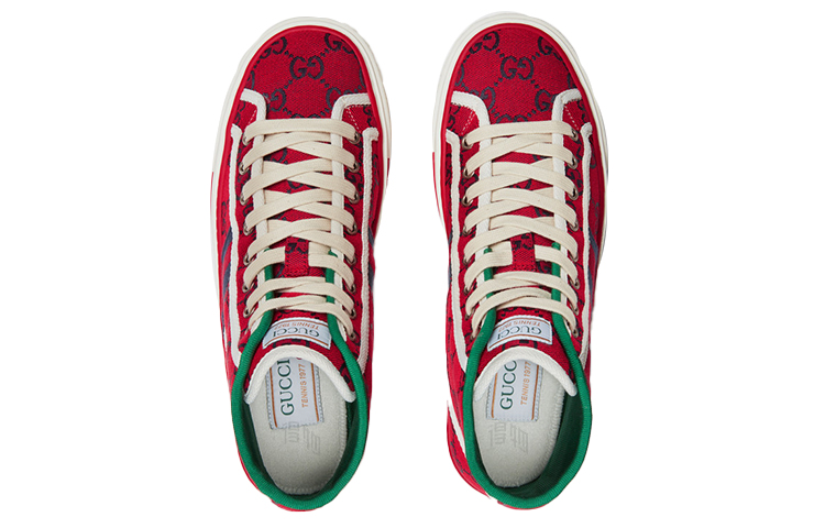 Мужские кеды Gucci (красные) — фото 3