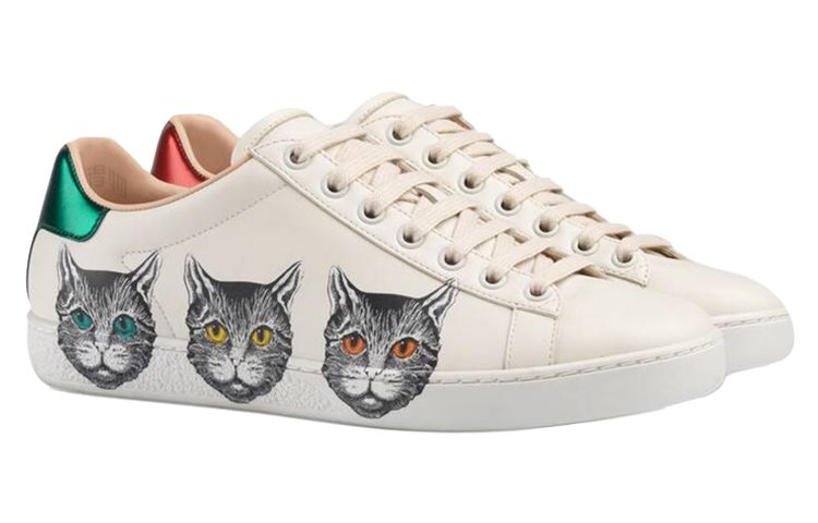 Женские кеды Gucci ACE Mystic (бело-зеленые) — фото 2