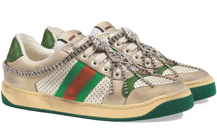 Женские кеды Gucci Screener (желтые) — фото 2