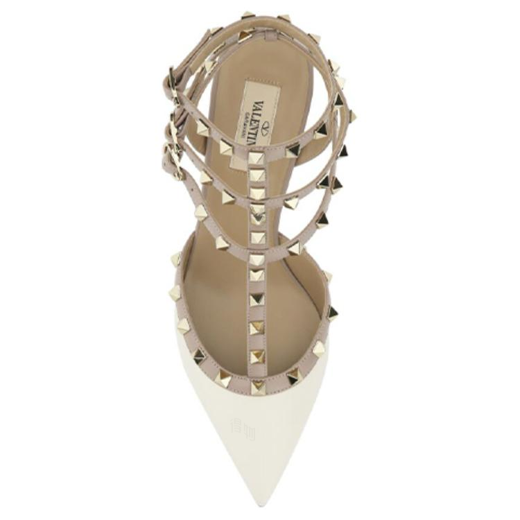 Женские туфли Valentino Rockstud (белые) — фото 5