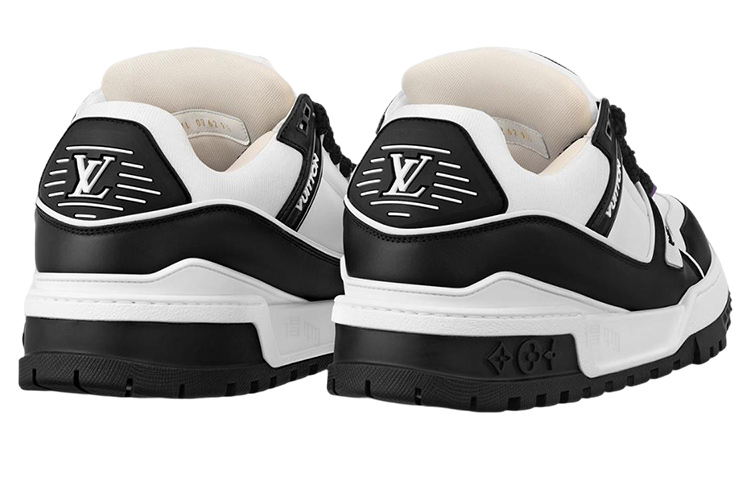 Кроссовки Louis Vuitton Trainer Maxi (бело-черные) — фото 5