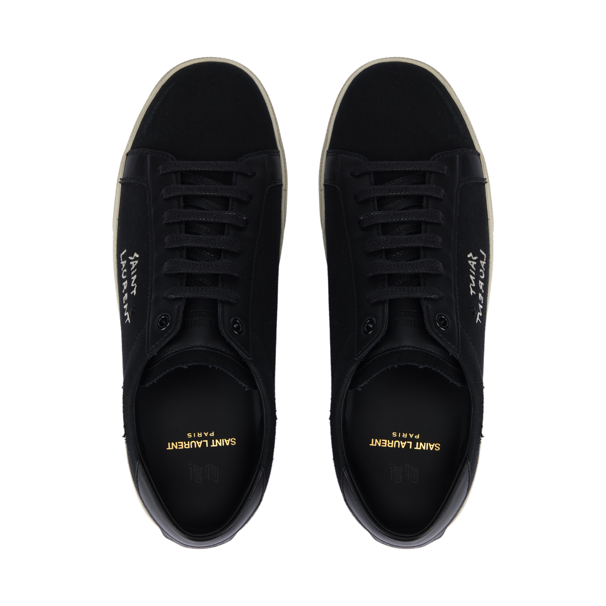 Мужские кеды SAINT LAURENT SL/06 Court Classic (черные) — фото 3