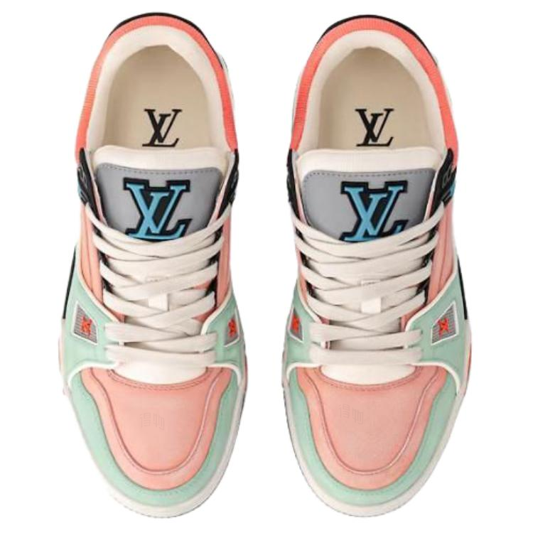 Женские кеды Louis Vuitton Trainer (оранжевый) — фото 4