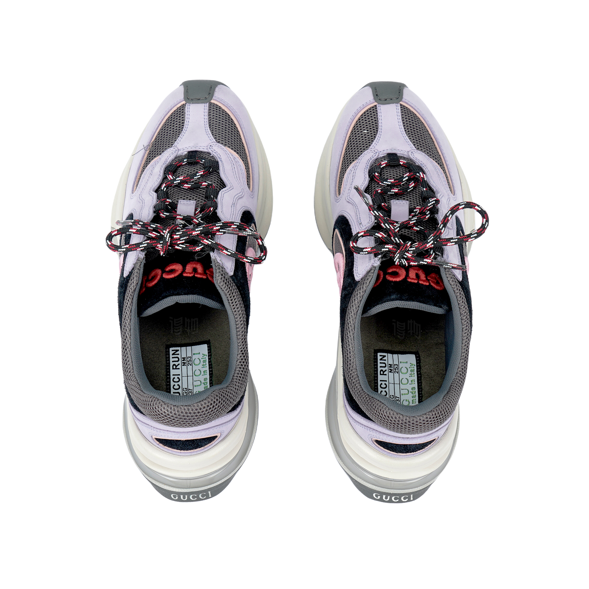 Женские кроссовки Gucci RUN (светло-фиолетовые) — фото 3