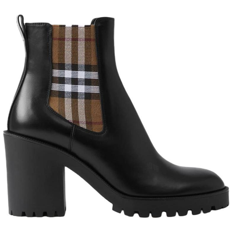 Женские ботинки Burberry Chelsea 7cm (черные) — фото 2