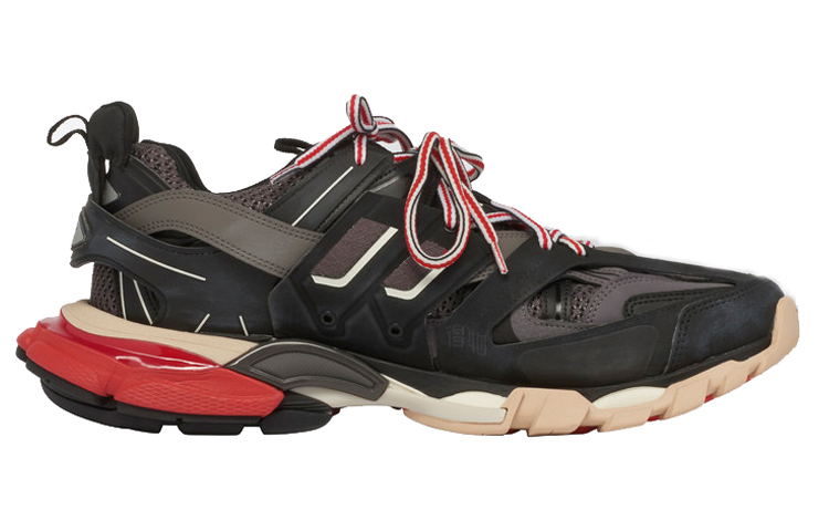 Мужские кроссовки Balenciaga Track (черно-красный) — фото 2
