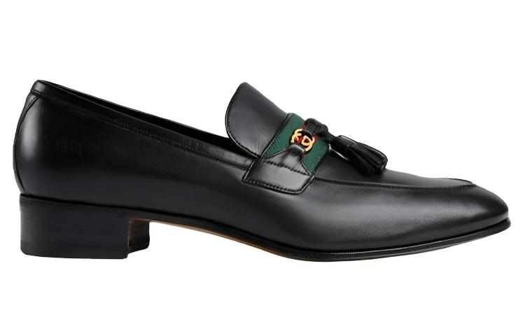 Мужские лоферы Gucci Interlocking G 3.5cm (черные) — фото 2