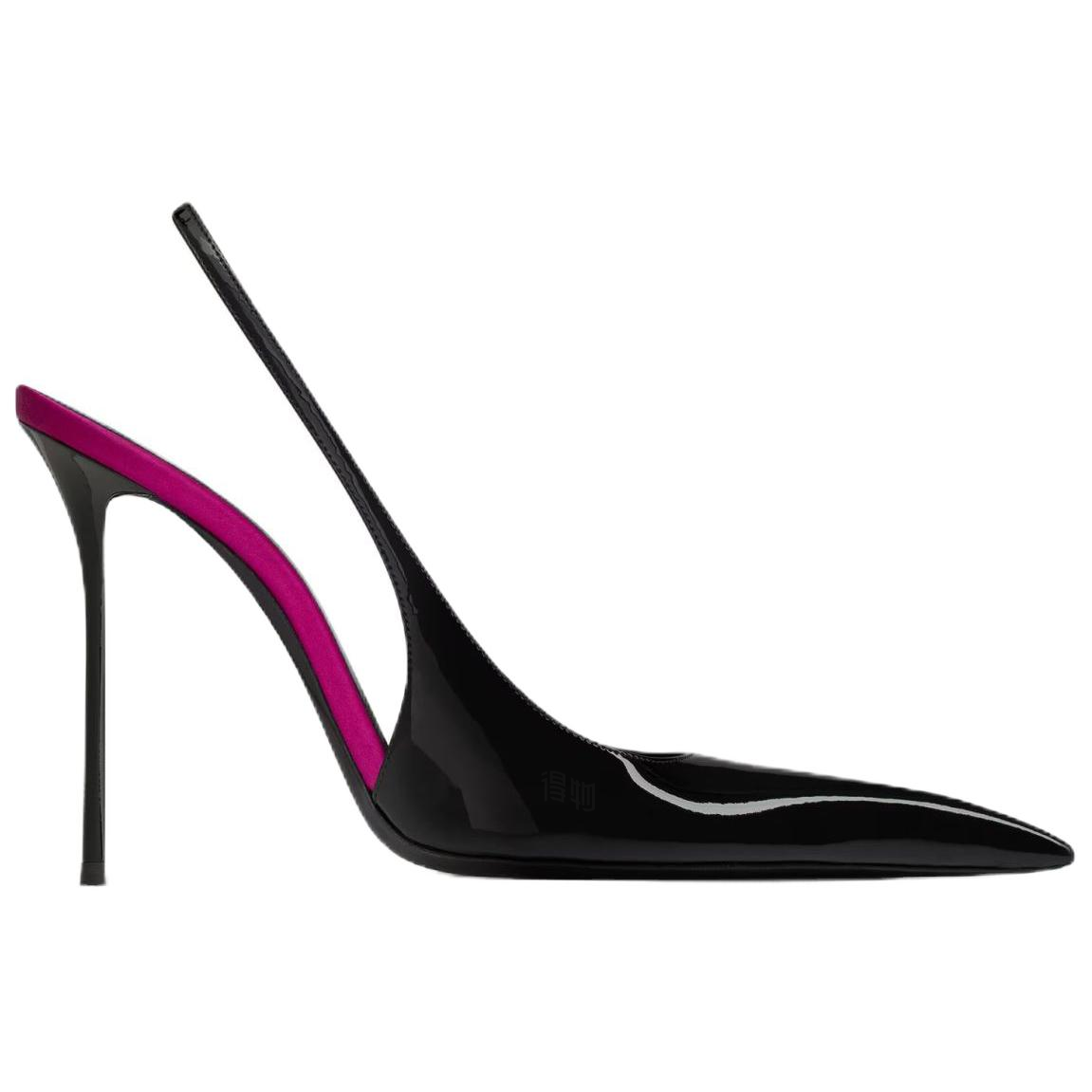 Женские туфли SAINT LAURENT AMALIA 11cm (черные) — фото 2