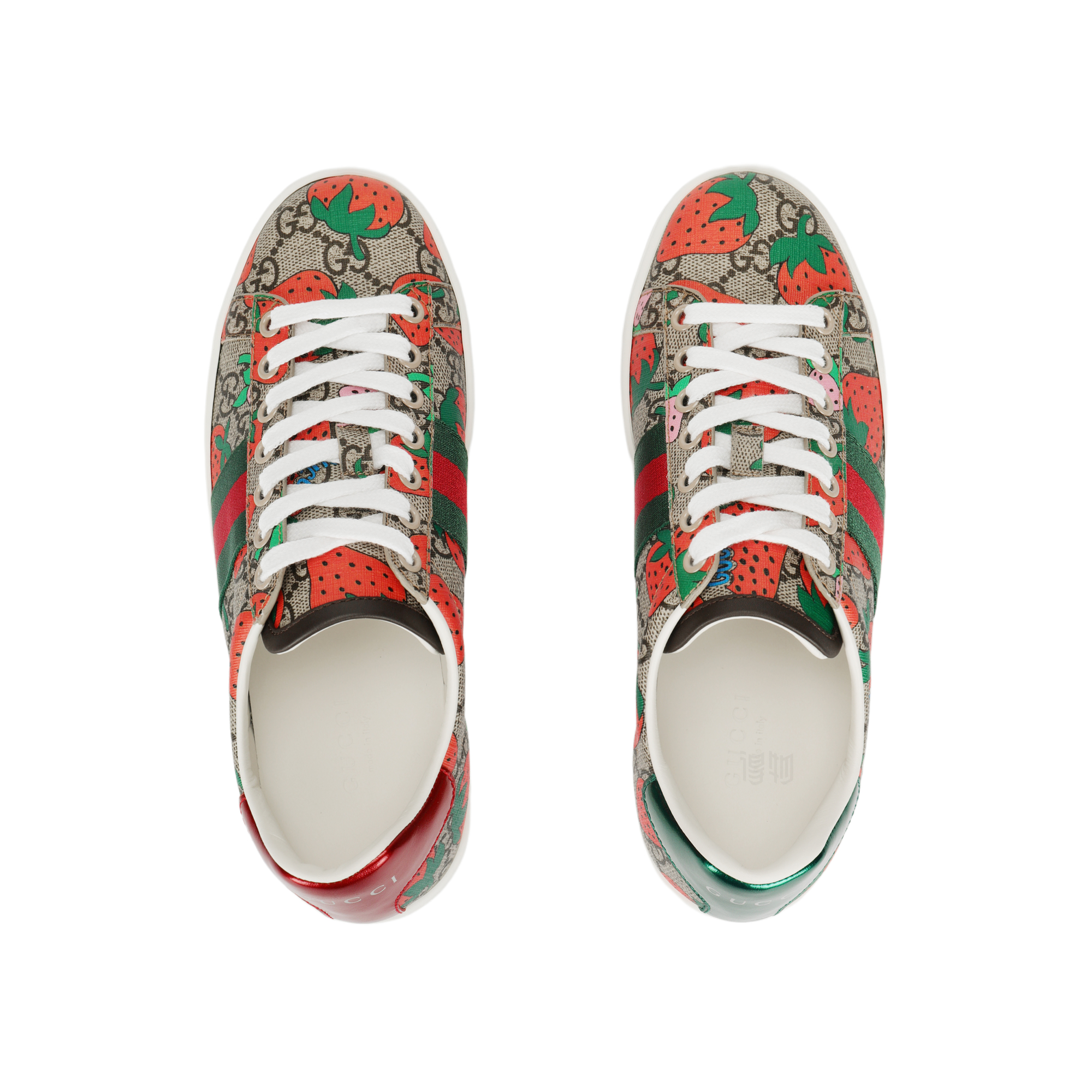 Женские кеды Gucci Ace (бежевые) — фото 3