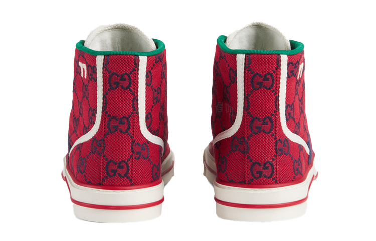 Мужские кеды Gucci (красные) — фото 4