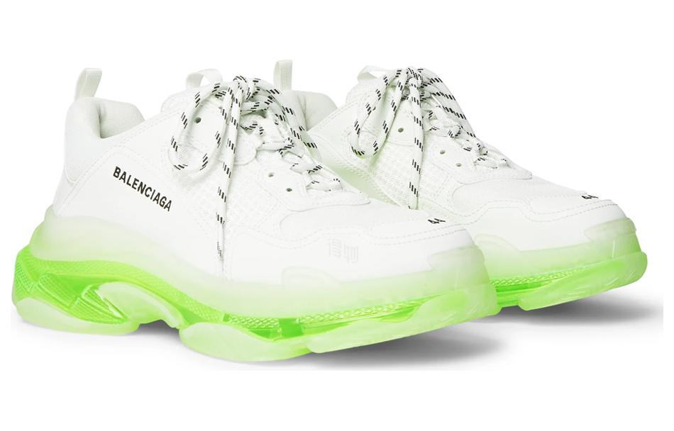 Женские кроссовки Balenciaga Triple S (бело-желтые) — фото 3