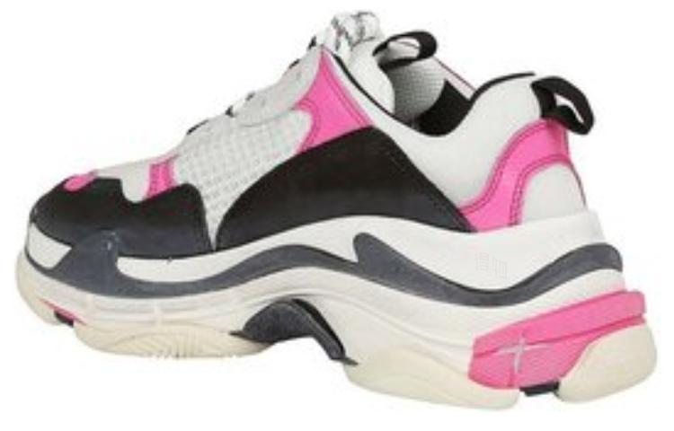 Кроссовки Balenciaga Triple S (черно-бело-розовые) — фото 4