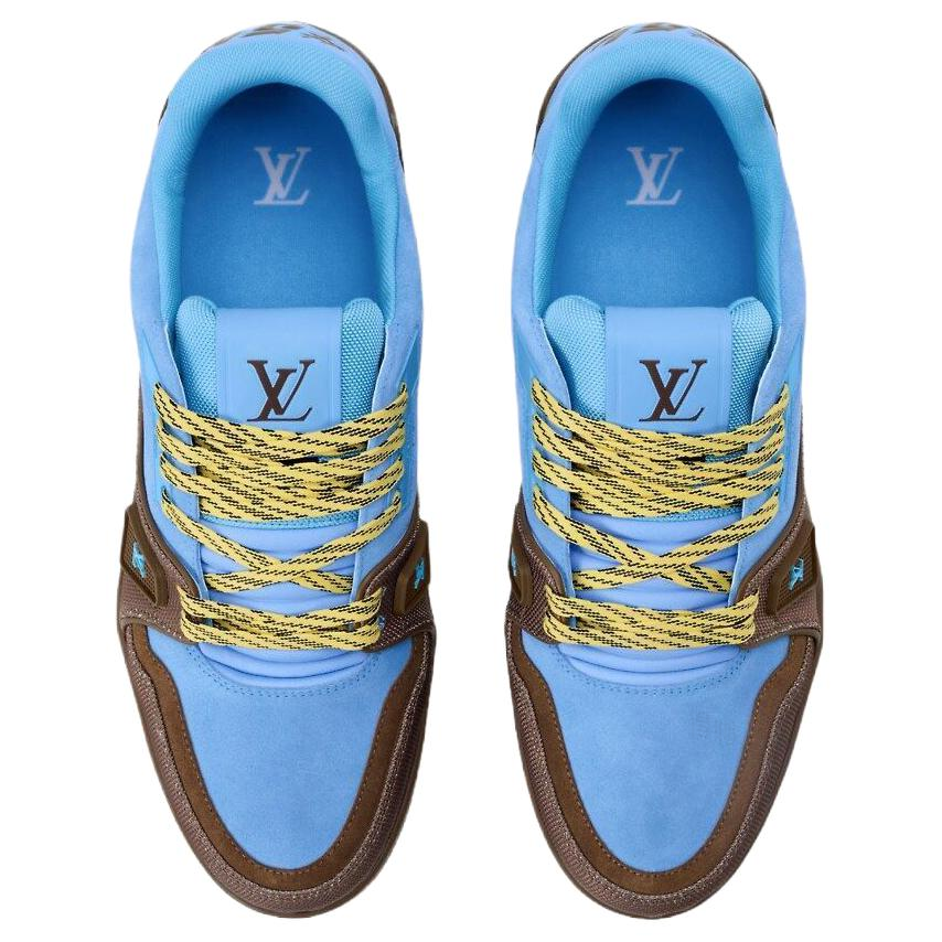 Мужские кеды Louis Vuitton Trainer (синие) — фото 4