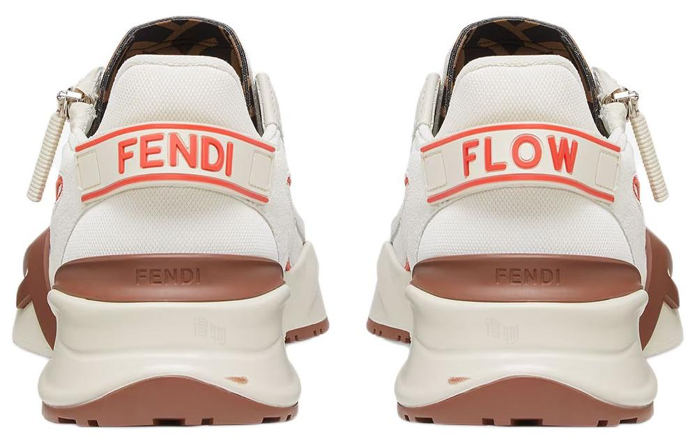 Женские кроссовки Fendi Flow (белый) — фото 5
