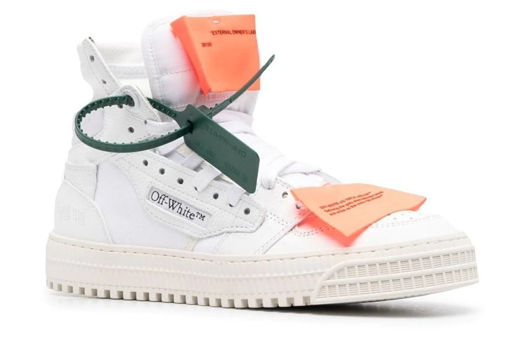Женские кеды OFF-WHITE Off-Court (бело-зеленые) — фото 3
