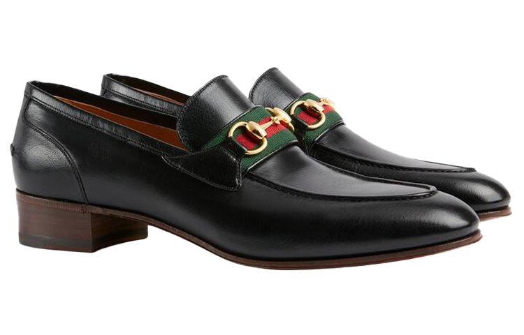 Мужские лоферы Gucci Horsebit (черные) — фото 2