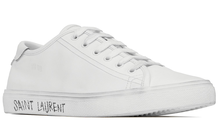 Мужские кеды SAINT LAURENT Malibu (белые) — фото 3