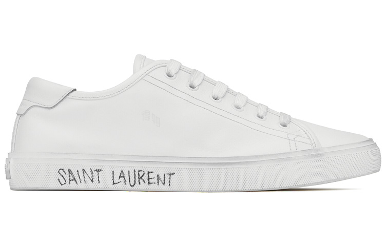 Мужские кеды SAINT LAURENT Malibu (белые) — фото 2