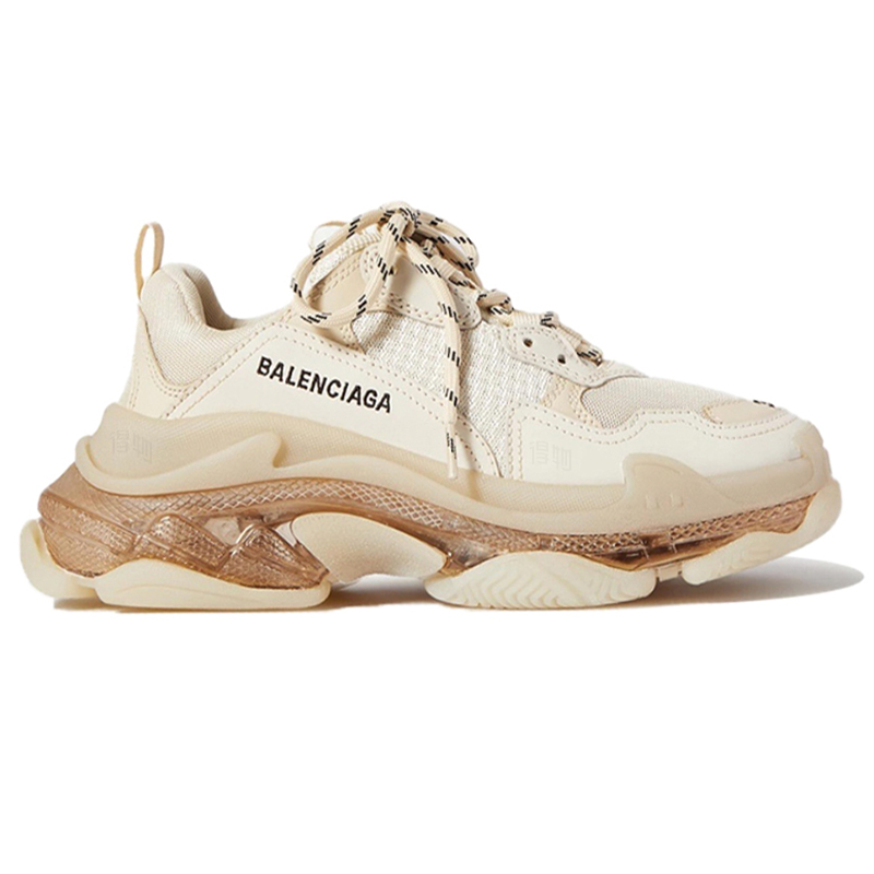 Мужские кроссовки Balenciaga Triple S Clear Sole (бежевые) — фото 2