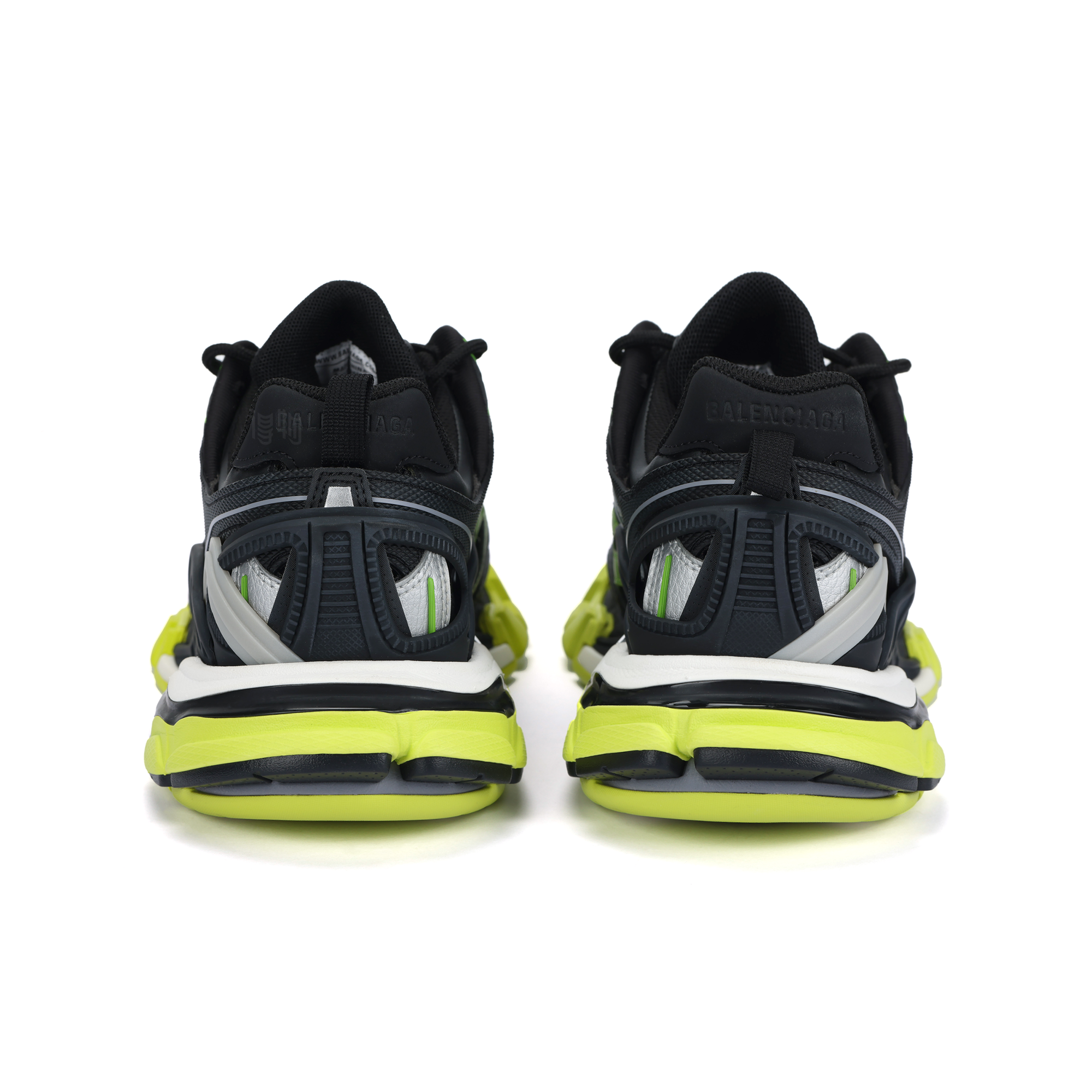 Мужские кроссовки Balenciaga Track 2.0 (черно-зелено-белые) — фото 4