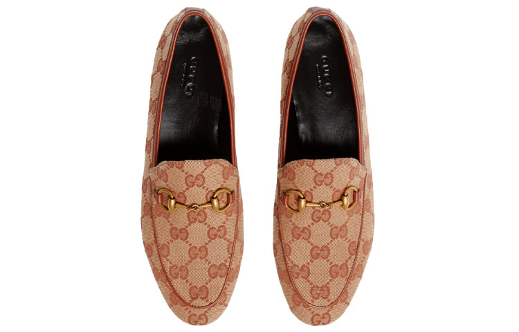Женские туфли Gucci Jordaan (темно-красный) — фото 3