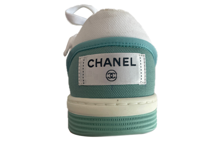 Женские кеды Chanel G37488 X56157 K2832 (зеленые) — фото 3