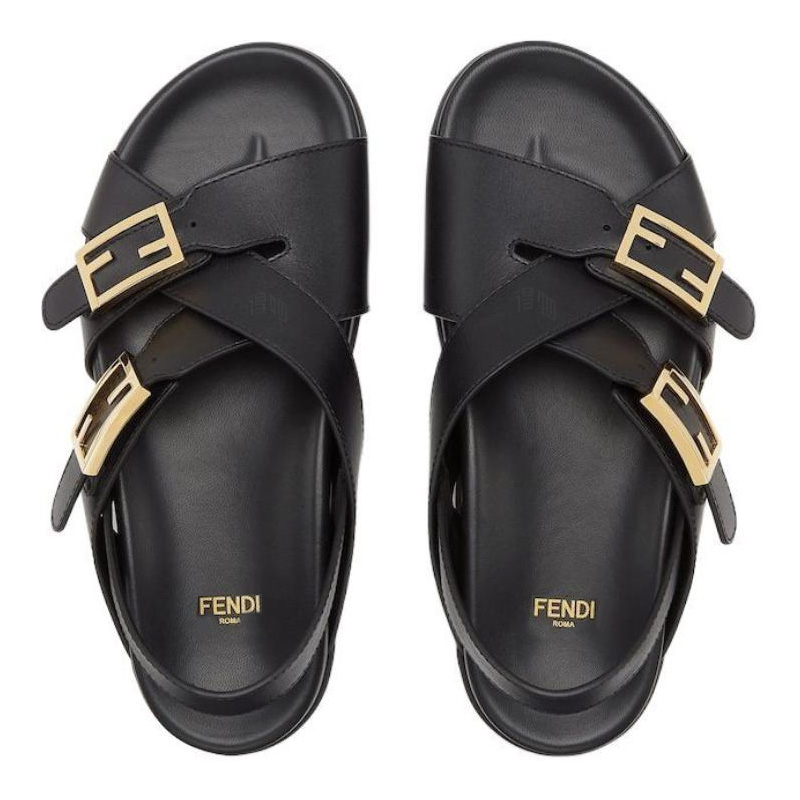 Женские сандалии Fendi (черная) — фото 4
