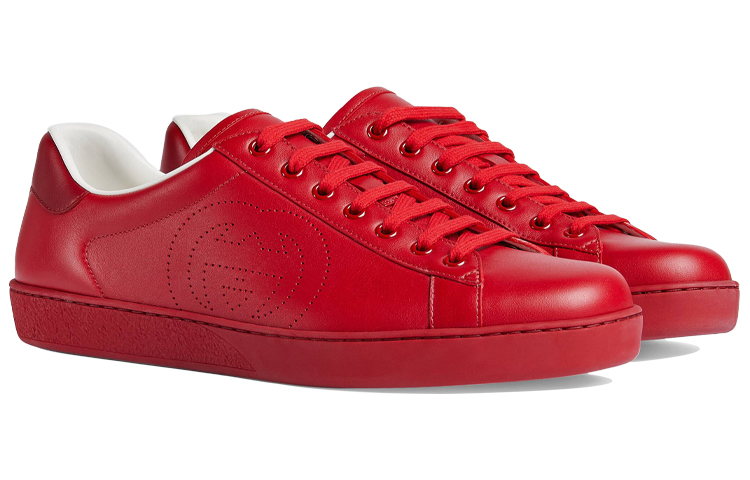 Мужские кеды Gucci ACE (красные) — фото 3