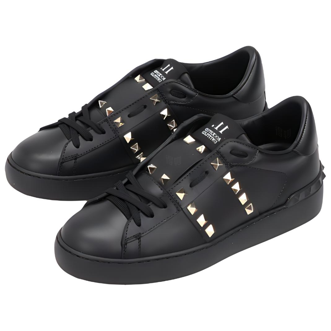 Женские кеды Valentino Rockstud (черные) — фото 3
