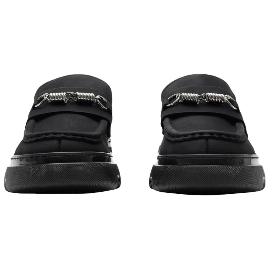 Мужские лоферы Burberry Creeper Clamp (черные) — фото 3