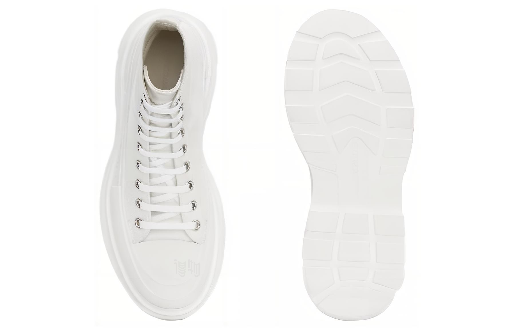 Мужские ботинки Alexander McQueen Tread Slick (белые) — фото 5