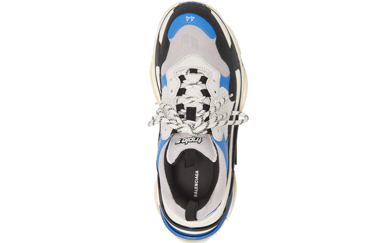 Мужские кроссовки Balenciaga Triple S (бело-синие) — фото 3