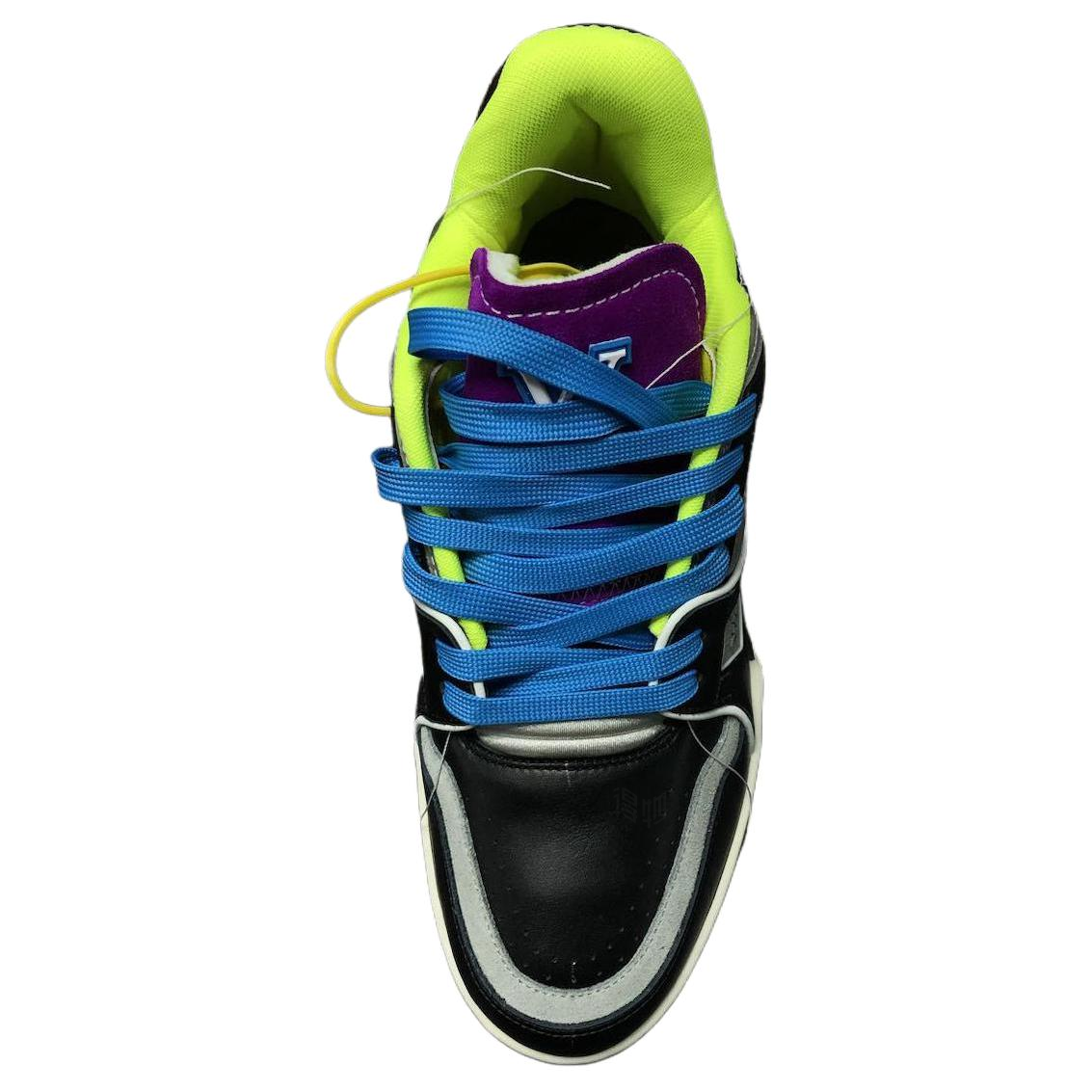 Мужские кеды Louis Vuitton Trainer (черно-серые) — фото 3