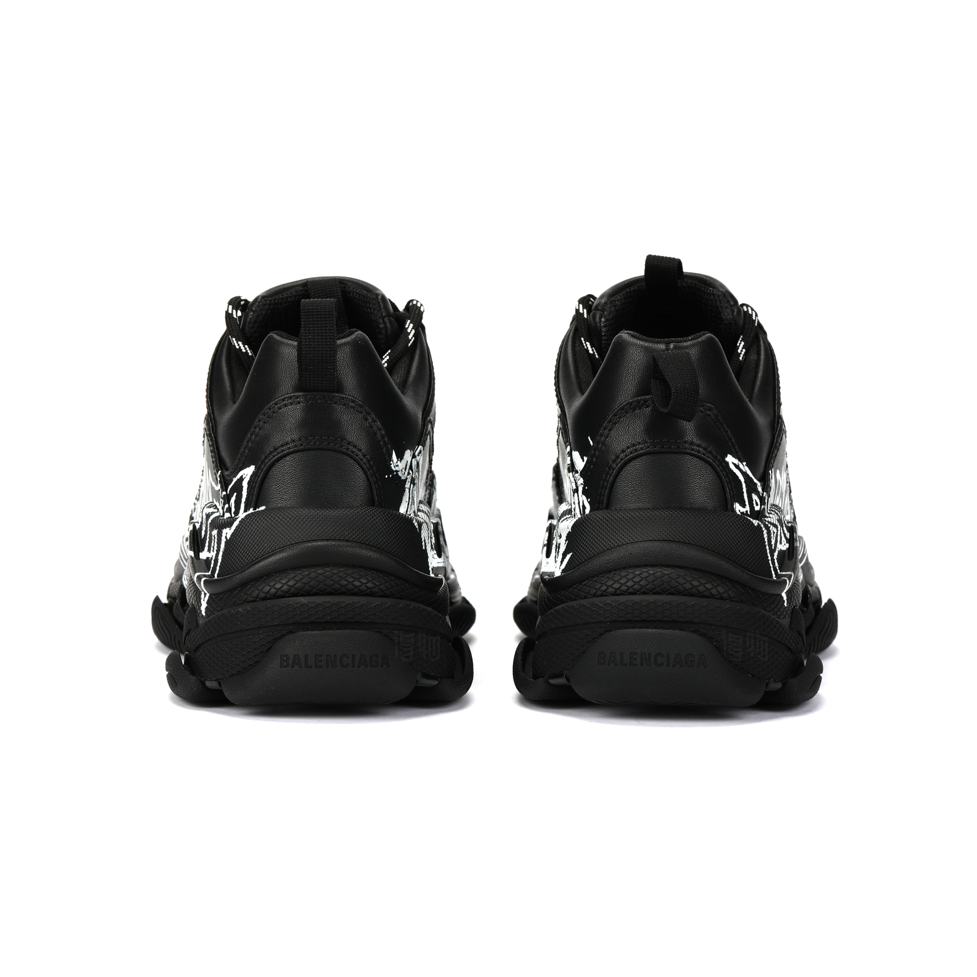 Мужские кроссовки Balenciaga Triple S (черные) — фото 4