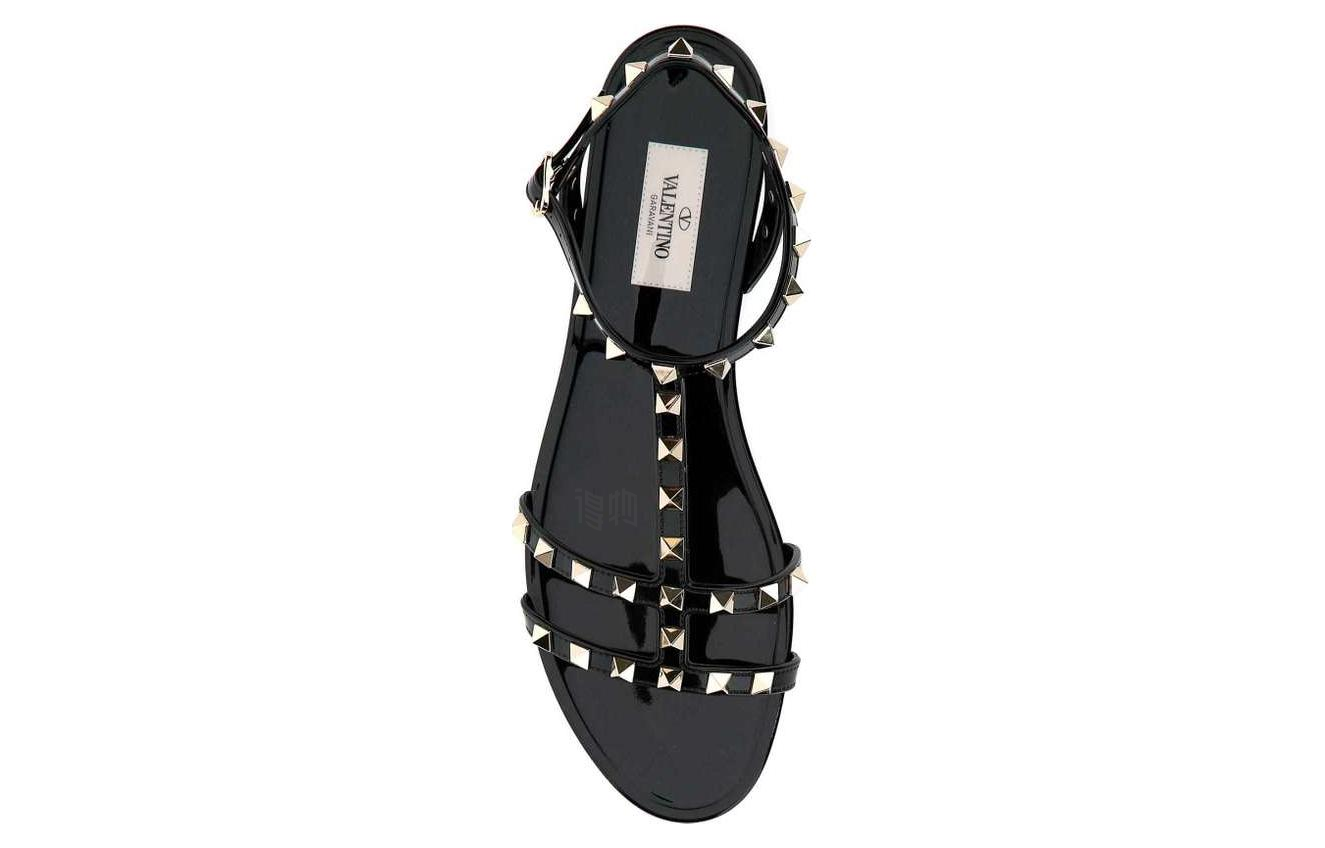 Женские сандалии Valentino Rockstud Sandals (черные) — фото 5