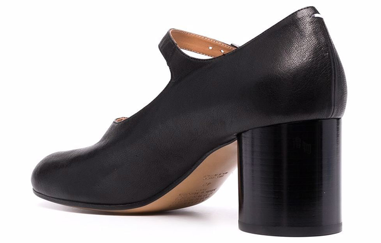 Женские туфли Maison Margiela Tabi 7cm (черные) — фото 4