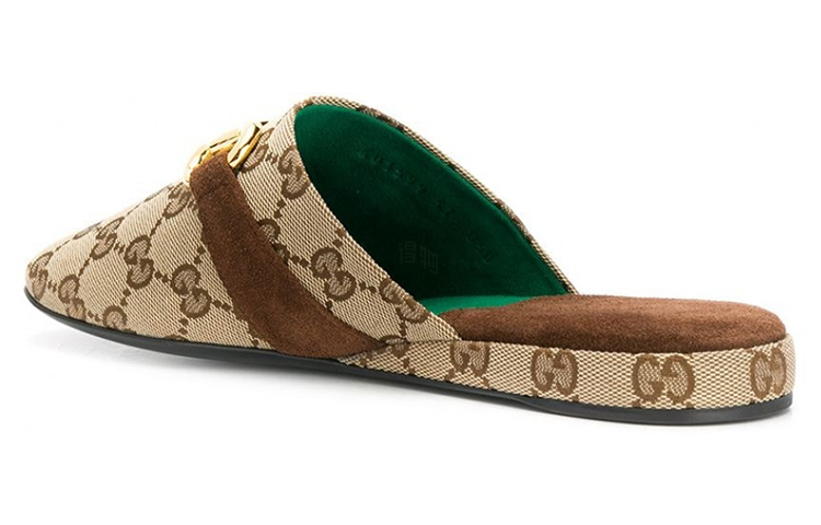 Женские сабо Gucci (коричневые) — фото 2