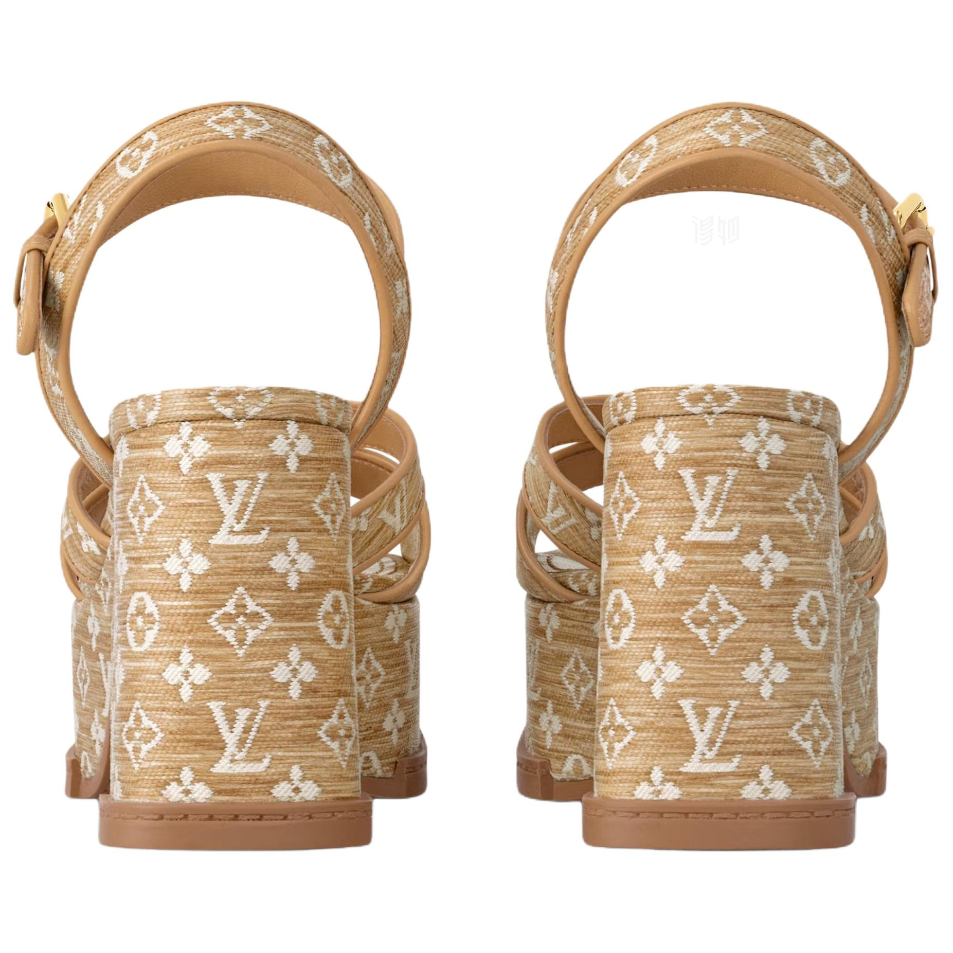 Женские сандалии Louis Vuitton LOUIS VUITTON Maya 4.5cm (бежевый) — фото 5