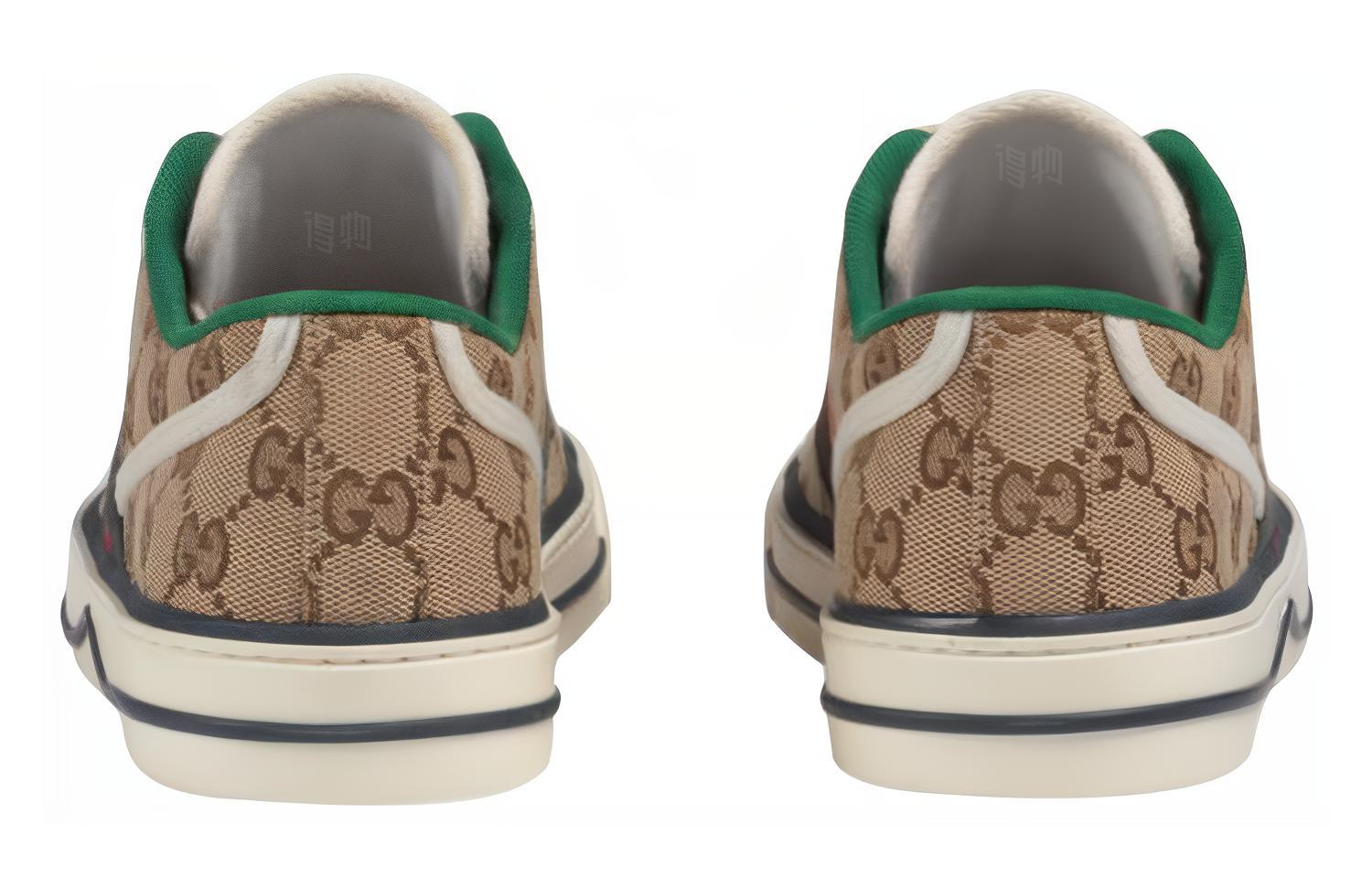 Женские кеды Gucci Tennis 1977 GG (коричневые) — фото 4
