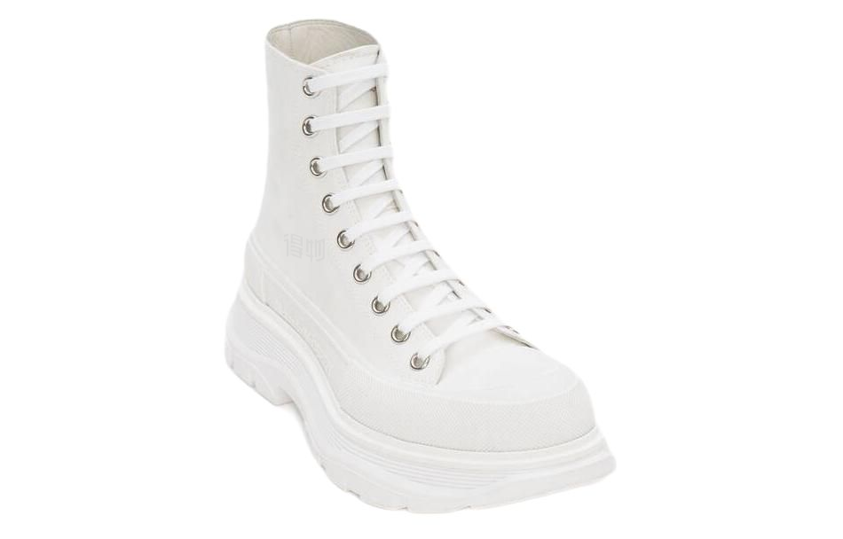 Мужские ботинки Alexander McQueen Tread Slick (белые) — фото 4