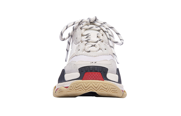 Женские кроссовки Balenciaga Triple S (бело-красно-черные) — фото 3