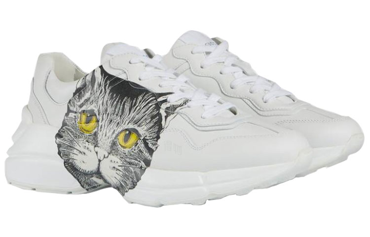 Женские кроссовки Gucci Rhyton Mystic Cat (белые) — фото 2