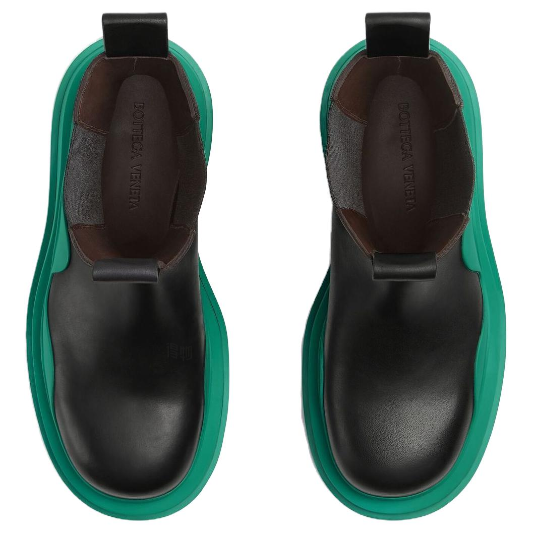 Женские ботинки Bottega Veneta Tire Chelsea (бирюзовые) — фото 4