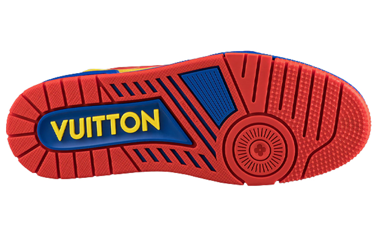 Мужские кроссовки LOUIS VUITTON Trainer (черно-сине-желтые) — фото 4