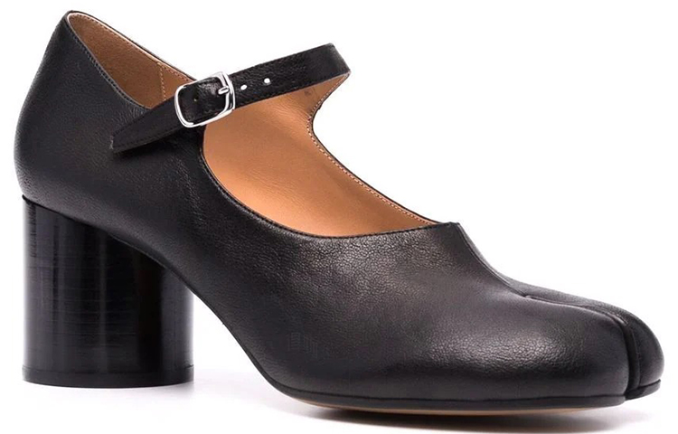 Женские туфли Maison Margiela Tabi 7cm (черные) — фото 3