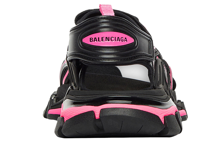 Женские сандалии Balenciaga Track (черно-розовые) — фото 5