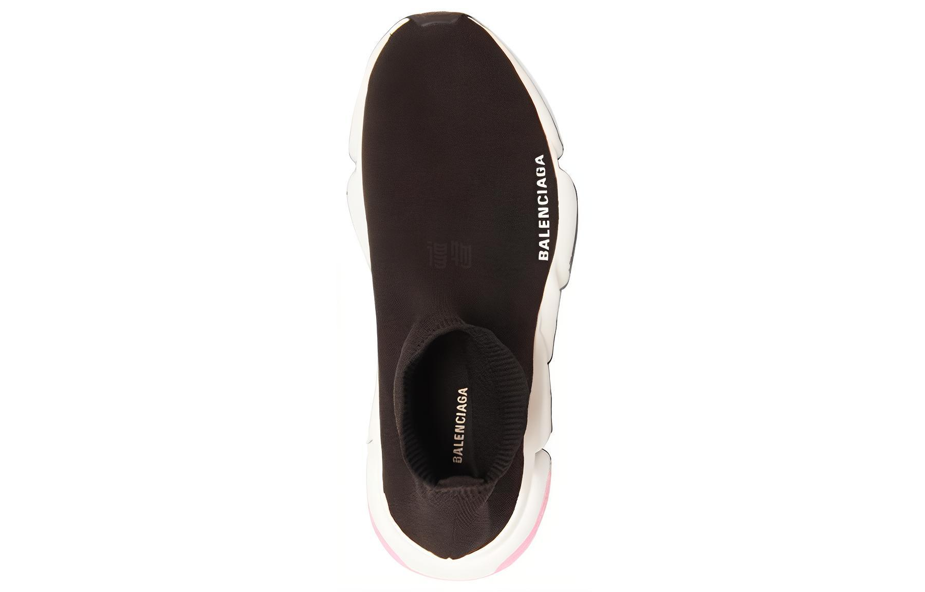Женские кроссовки Balenciaga Speed (черно-розовые) — фото 3